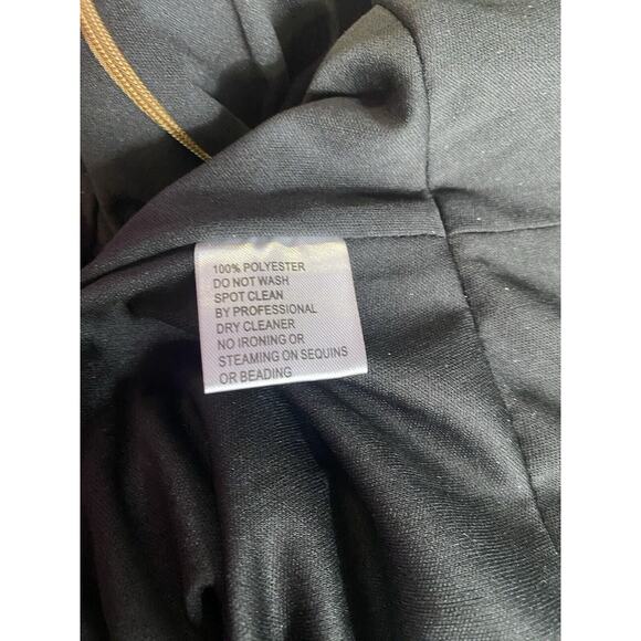 Leena for Mac Duggal Women's Gold Long Sleeve Sequined Gown/Dress Size 16 - Picture 16 of 16